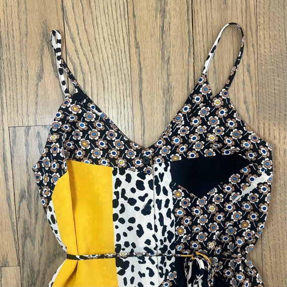 Topshop Women’s Spaghetti Strap Bohemian Patchwork Romper Size US 2 - Picture 3 of 16